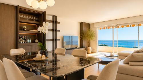 Roquebrune-Cap-Martin – 4 pièces meublé, terrasse et vue mer panoramique